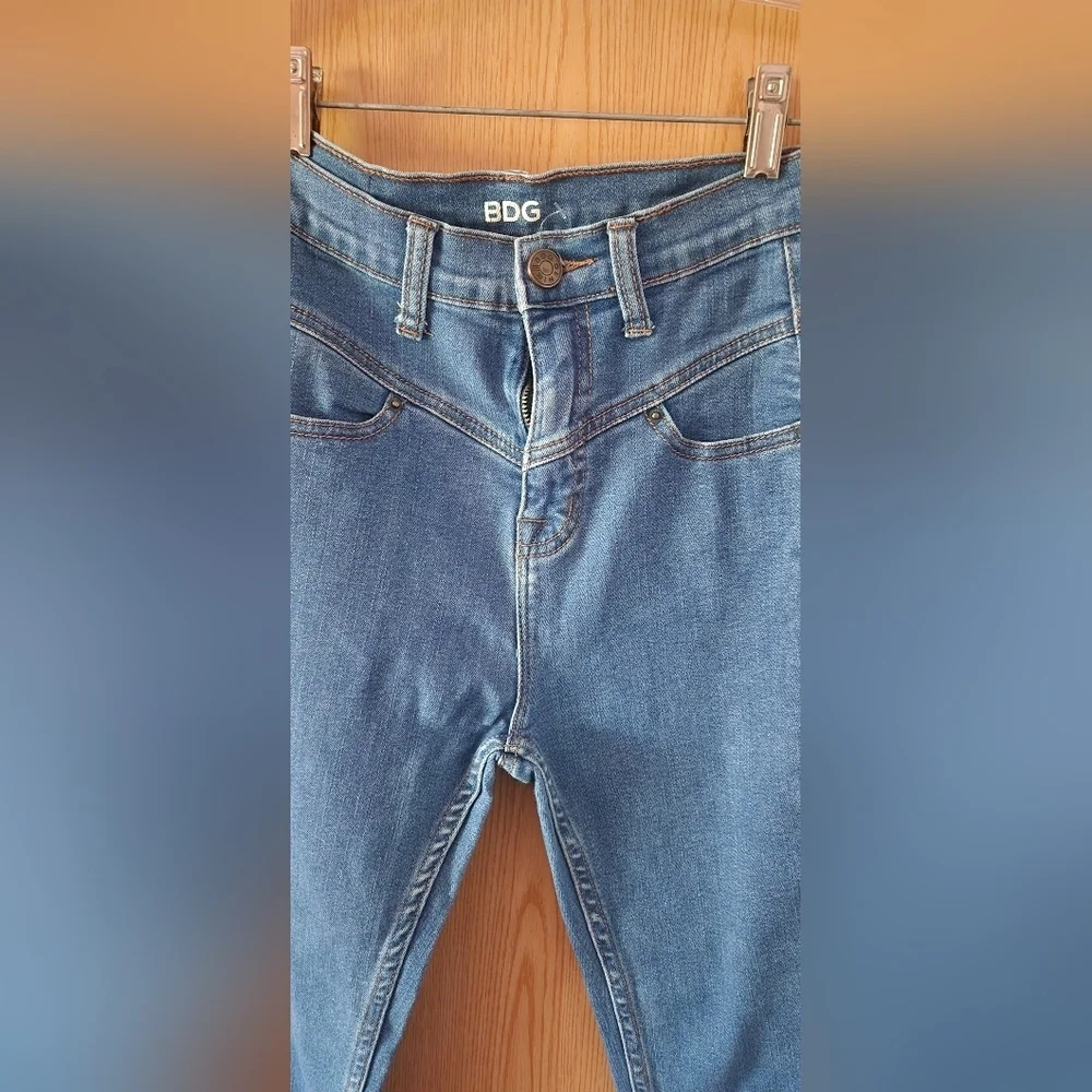 BDG High Rise Blue Jeans Slim Fit - Picture 2 of 5